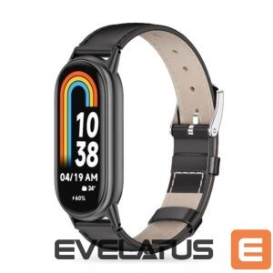 Strap Tech-Protect  Tech-Protect Leatherfit strap for Xiaomi Smart Band 8 / 8 NFC - black 