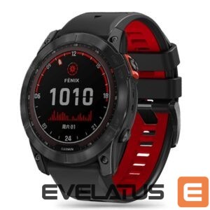 Siksniņa Tech-Protect  Tech-Protect IconBand Pro Strap for Garmin Fenix 3 / 5X / 3HR / 5X Plus / 6X / 6X Pro / 7X - Black/Red 