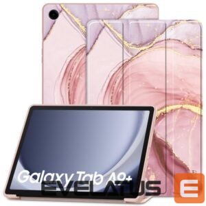 Maciņš grāmata Tech-Protect Samsung Galaxy Tab A9 Plus 11 X210 / X215 / X216 SmartCase Pink Marble 