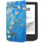 Kitas kompiuterio priedas Tech-Protect  Tech-Protect SmartCase for PocketBook Verse / Verse Pro - Blue with Sakura Flowers 