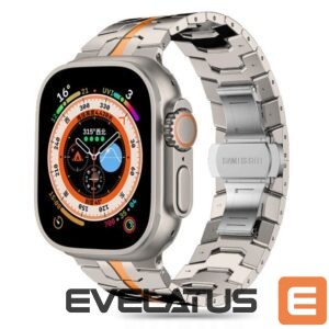 Siksniņa Tech-Protect  Tech-Protect Stainless Line Bracelet for Apple Watch 4 / 5 / 6 / 7 / 8 / 9 / SE / Ultra 1 / 2 (42/44/45/49 mm) - Titanium Orange 