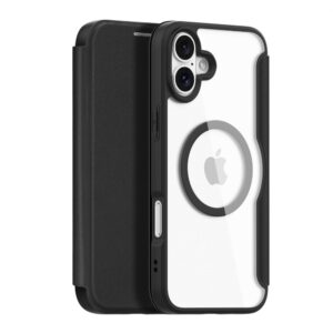 Nugarėlės dėklai Dux Ducis  Dux Ducis Skin X Pro iPhone 16 Case with MagSafe and Flip Cover - Black 