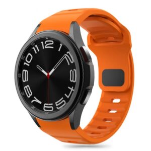 Rihm Tech-Protect  Tech-Protect Silicone Line Strap for Samsung Galaxy Watch 4 / 5 / 5 Pro / 6 / 7 / FE - Orange 