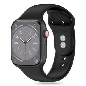 Rihm Tech-Protect  Tech-Protect Silicone Strap for Apple Watch 4 / 5 / 6 / 7 / 8 / 9 / SE (38 / 40 / 41 mm) - Black 
