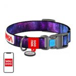 For livestock Waudog  Waudog "NASA21" nylon dog collar with QR code, size M, width 20 mm 