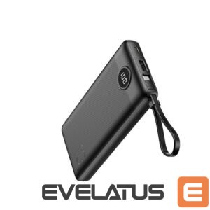 Väline aku Veger  Powerbank Veger C10 (W1116) 10000 mAh with built-in Micro-USB cables / Typ C / Lightning black 