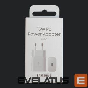 Adapteris Samsung  Samsung EP-T1510NWEGEU 15W PD USB-C AFC Wall Charger - White 