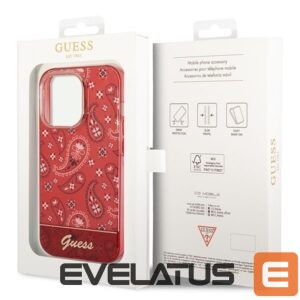 Nugarėlės dėklai Guess  Guess GUHCP14LHGBNHR iPhone 14 Pro 6.1" red/red hardcase Bandana Paisley 