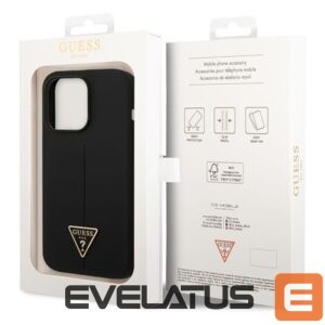 Aizmugurējais vāciņš Guess  Guess GUHCP14LSLTGK iPhone 14 Pro 6.1" black/black hardcase Silicone Triangle 