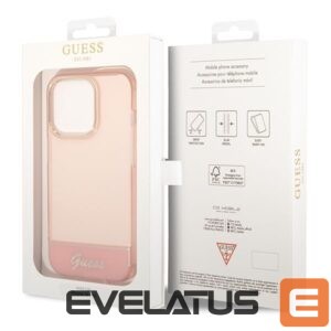 Nugarėlės dėklai Guess  Guess Translucent iPhone 14 Pro Max 6.7" Case - Pink 