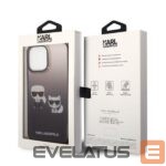 Nugarėlės dėklai Karl Lagerfeld  Karl Lagerfeld KLHCP14LTGKCK iPhone 14 Pro 6.1 "hardcase black / black Gradient Ikonik Karl & Choupette 