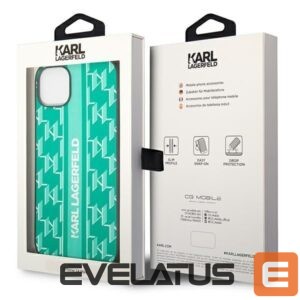 Nugarėlės dėklai Karl Lagerfeld  Karl Lagerfeld KLHCP14SPGKLSKN iPhone 14 6.1 "hardcase green / green Monogram Stripe 