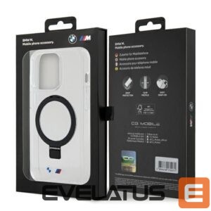 Aizmugurējais vāciņš BMW  BMW Ring Stand M Collection MagSafe Case for iPhone 15 Pro - Clear 