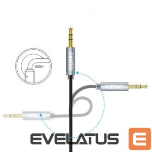 Cable Choetech  Choetech AUX002 cable mini jack 3.5mm (male) / mini jack 3.5mm (male) 1.2m - black 