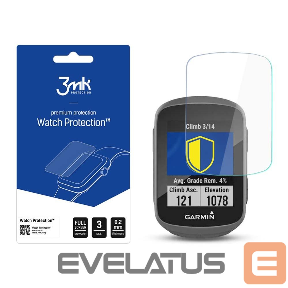 Protective glass 3MK 3mk Watch Protection FlexibleGlass protective film for Garmin Edge 130 Plus