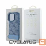 Aizmugurējais vāciņš Guess  Guess 4G Bottom Stripe Case for iPhone 16 Pro Max - Blue 