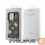 Nugarėlės dėklai Guess  Guess Peony On 4G Background MagSafe case for iPhone 16 Pro - brown 