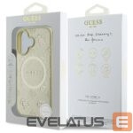 Nugarėlės dėklai Guess  Guess Saffiano Peony Classic Logo MagSafe case for iPhone 16 - gold 