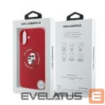Nugarėlės dėklai Karl Lagerfeld  Karl Lagerfeld Silicone Karl&Choupette Heads Ring MagSafe Case for iPhone 16 Plus - Red 