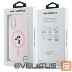 Nugarėlės dėklai Karl Lagerfeld  Karl Lagerfeld Silicone Karl&Choupette Heads Ring MagSafe iPhone 16 Case - Pink 