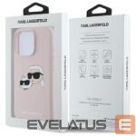 Back panel cover Karl Lagerfeld  Karl Lagerfeld Silicone Nauble Heads Print MagSafe Case for iPhone 16 Pro Max - Pink 