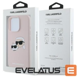 Nugarėlės dėklai Karl Lagerfeld  Karl Lagerfeld Silicone Case Heads Print MagSafe for iPhone 16 Pro Max - Pink 