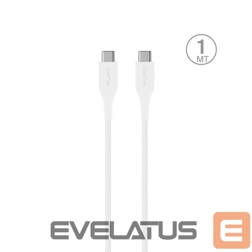 Kabelis Puro Elektrik Puro Plain USB-C - USB-C Power Delivery Cable 2m - White