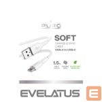 Kaabel Puro Elektrik  Puro Soft USB-A - USB-C Cable 1.5m - White 