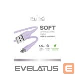 Kaabel Puro Elektrik  Puro Soft USB-A - USB-C Cable 1.5m - Purple 
