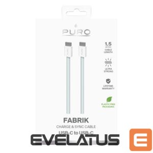 Kabelis Puro Elektrik  Puro Fabrik USB-C - USB-C Cable 1.5m 60W 480mbps - Blue 