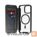Nugarėlės dėklai Puro  Puro Book Mag MagSafe Leather Case with Flap and Card Slot for iPhone 16 Pro - Black 