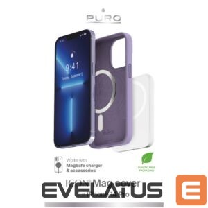 Aizmugurējais vāciņš SBS  Puro Icon Mag MagSafe Silicone Case for iPhone 14 Pro - Lavender 