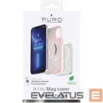 Back panel cover Puro  Puro Icon Mag MagSafe Silicone Case for iPhone 14 Pro Max - Pink 