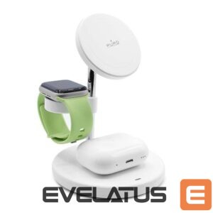 Adapteris Puro Elektrik  Puro Mag Station 3 in 1 Inductive Charger with Stand - White 