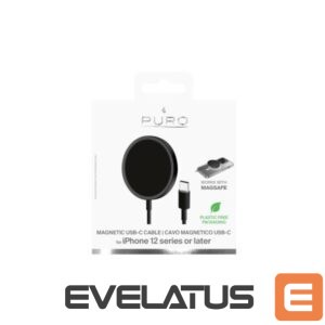 Adapteris Puro Elektrik  Puro Magnetico Inductive Charger with MagSafe 1m - Black 
