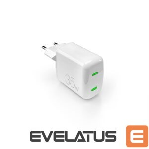 Adapteris Puro Elektrik  Puro MiniPro 35W GaN 2xUSB-C Wall Charger - White 
