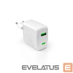 Adapter Puro Elektrik  Puro 65W GaN USB-A USB-C Wall Charger - White 