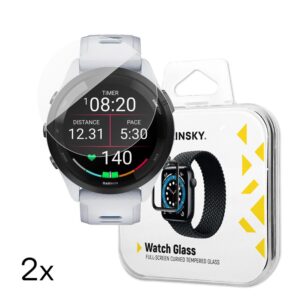 Rihm Wozinsky  Wozinsky Full Glue Tempered Glass for Garmin Forerunner 265S 46mm (2 pcs.) 