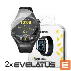 Rihm Wozinsky  Wozinsky Full Glue Tempered Glass for Huawei Watch GT 5 / GT 5 Pro / GT 4 / GT 4 Pro / GT 3 / GT 3 Pro 46mm (2 pcs.) 