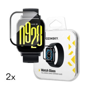 Rihm Wozinsky  Wozinsky Full Glue Tempered Glass for Xiaomi Redmi Watch 5 Active (2 pcs.) 