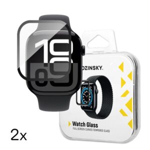 Rihm Wozinsky  Wozinsky Full Glue Tempered Glass with Black Frame for Apple Watch Series 10 42mm (2 pcs.) 
