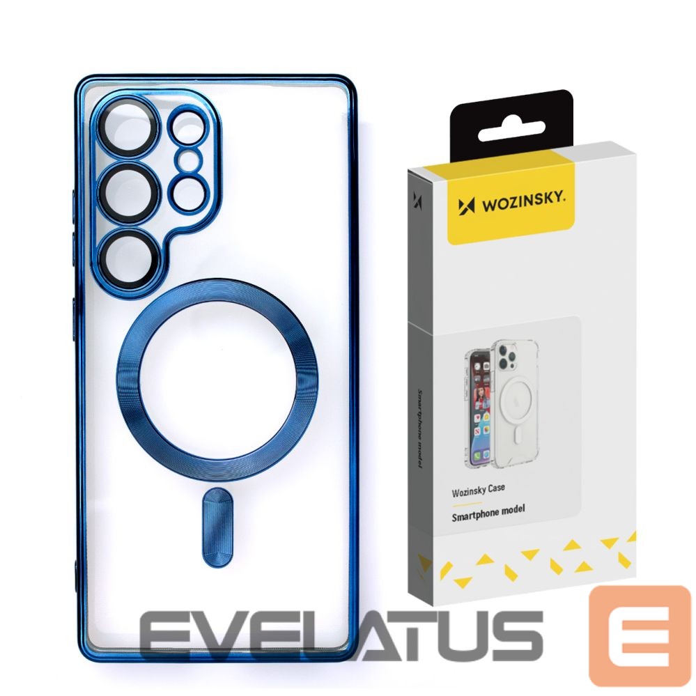 Back panel cover Wozinsky Wozinsky Electroplated Case with Magsafe for Samsung Galaxy S25 Ultra - Blue