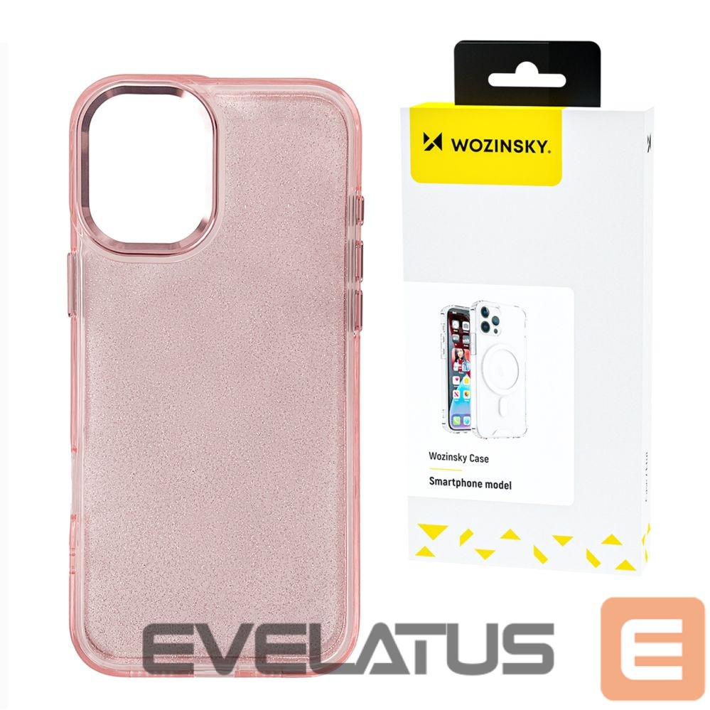 Back panel cover Wozinsky Wozinsky Glitter Case for Samsung Galaxy S25+ - Pink with Glitter