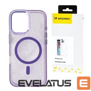 Aizmugurējais vāciņš Wozinsky  Wozinsky Glitter Case with Mag Safe for Samsung Galaxy S25+ - Purple with Glitter 