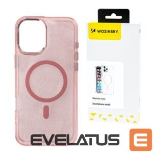 Aizmugurējais vāciņš Wozinsky  Wozinsky Glitter Case with Mag Safe for Samsung Galaxy S25+ - Pink with Glitter 