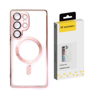 Aizmugurējais vāciņš Wozinsky  Wozinsky Electroplated Case with Magsafe for Samsung Galaxy S25+ - Pink 