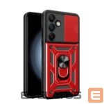 Tagakaaned Hurtel  Hybrid Armor Camshield with Stand and Camera Cover for Samsung Galaxy A56 - Red 