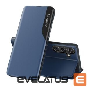 Aizmugurējais vāciņš Hurtel  Eco Leather View Case elegant case with flap and stand function for Samsung Galaxy A26 - blue 