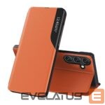 Aizmugurējais vāciņš Hurtel  Eco Leather View Case elegant case with flap and stand function for Samsung Galaxy A26 - orange 