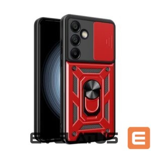 Aizmugurējais vāciņš Hurtel  Hybrid Armor Camshield with Stand and Camera Cover for Samsung Galaxy A26 - Red 